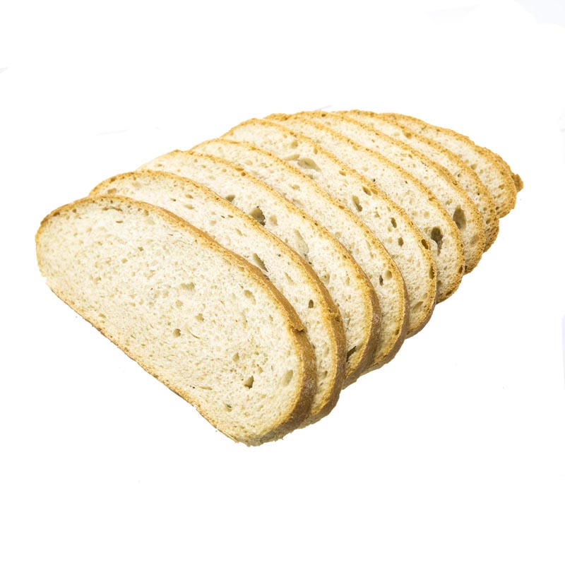 Хлеб из пшеничной муки на закваске с прованскими травами, нарезанный